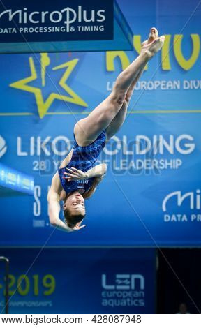 Kyiv, Ukraine - August 5, 2019: Vitaliia Koroleva Of Russia Performs During Team Event Final Of The 