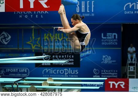 Kyiv, Ukraine - August 5, 2019: Viktoriya Kesar Of Ukraine Performs During Team Event Final Of The 2