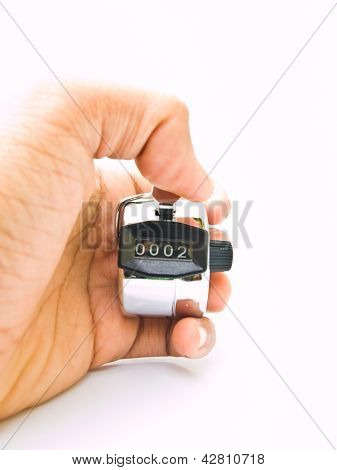 Hand Held Tally Counter isoleret på hvid