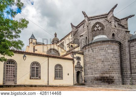 View At The Apse Of Church Of Notre Dame De Marthuret In Riom - France