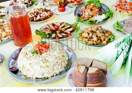 Catering Food ad una festa.