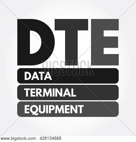 Dte - Data Terminal Equipment Acronym, Technology Concept Background