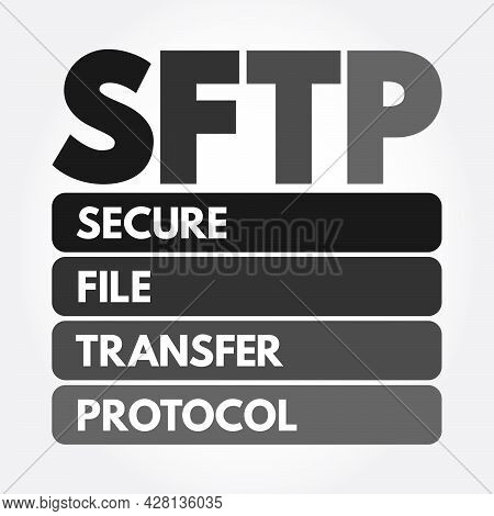 Sftp - Secure File Transfer Protocol Acronym, Technology Concept Background