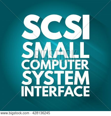 Scsi - Small Computer System Interface Acronym, Technology Concept Background