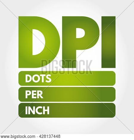 Dpi - Dots Per Inch Acronym, Technology Concept Background