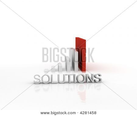 3-d Bar Graph Business Solutions