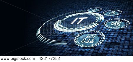 It Consultant Presenting Tag Cloud About Information Technology 3d Illustration