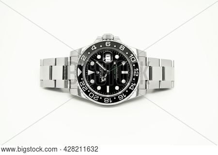Bangkok, Thailand - 11 March 2019 : Rolex Gmt Master 2 Is A Popular Sport Model Of Rolex Watch.it Is
