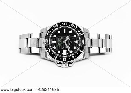 Bangkok, Thailand - 11 March 2019 : Rolex Gmt Master 2 Is A Popular Sport Model Of Rolex Watch.it Is