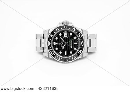 Bangkok, Thailand - 11 March 2019 : Rolex Gmt Master 2 Is A Popular Sport Model Of Rolex Watch.it Is