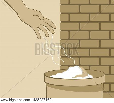 Throw Away Garbadge Or Some Negative Feelings - Illustration For Envirinmental Protection Psychology