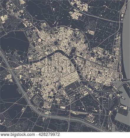 Map Of The City Of Valencia, Spain