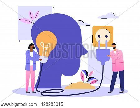 Abstract Metaphor. Coaching And Tutor Mentoring To Help In Mind Confusion. Advice Support In Persona