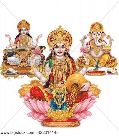 Hindu Cosmos Maha Laxshmi, Goddess Of Wealth