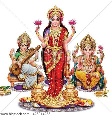Hindu Cosmos Maha Laxshmi, Goddess Of Wealth