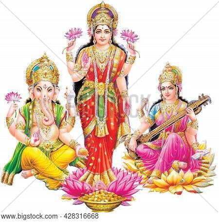 Hindu Cosmos Maha Laxshmi, Goddess Of Wealth