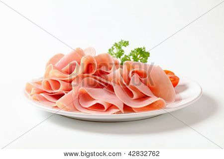 plato de jamón serrano magro con perejil