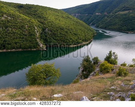 Bocac Artificial Lake In The Canyon Of The River Vrbas Between The Manjaca And Cemernica Mountains I