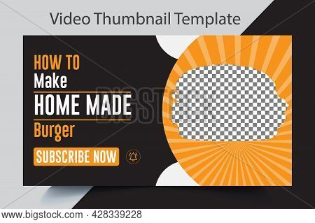 Video Thumbnail For Online Business Idea Workshop Food Recipe Or Social Media Web Banner. Multipurpo