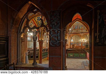 Strasbourg, France, June 24, 2021 : Saint-pierre-le-jeune Protestant Church From The Choir. This Got