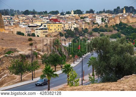 Fez, Morocco - June 02, 2017: View Of The Part Of The Fez El Bali Medina. Is The Oldest Walled Part 