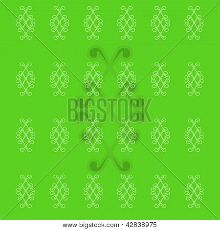 Patrón abstracto sobre un fondo verde