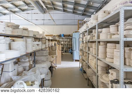 Inside The Workshop Of A Faience Manufacturing Company. Konakovo, Russia