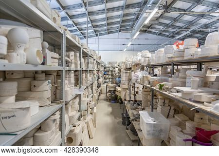Inside The Workshop Of A Faience Manufacturing Company. Konakovo, Russia