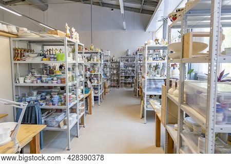 Inside The Workshop Of A Faience Manufacturing Company. Konakovo, Russia