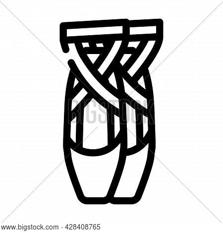 Shoes Dancer Line Icon Vector. Shoes Dancer Sign. Isolated Contour Symbol Black Illustration