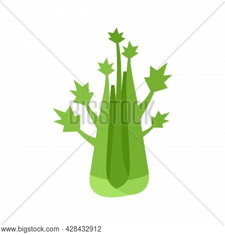 Veggies Celery Icon. Flat Illustration Of Veggies Celery Vector Icon Isolated On White Background