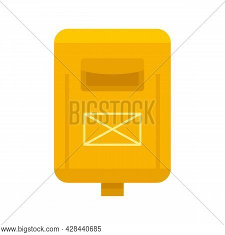 Newsletter Mailbox Icon. Flat Illustration Of Newsletter Mailbox Vector Icon Isolated On White Backg