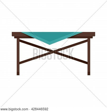 Picnic Table Icon. Flat Illustration Of Picnic Table Vector Icon Isolated On White Background