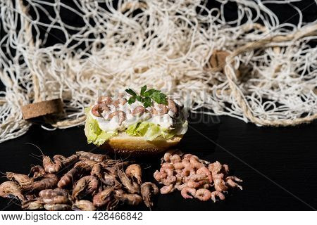 A Salad With Fresh North Sea Crabs