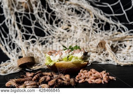 A Salad With Fresh North Sea Crabs