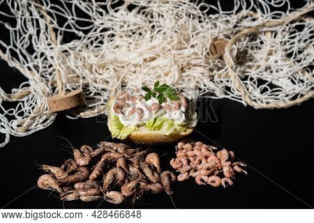 A Salad With Fresh North Sea Crabs