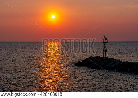 Sunset On Kassandra Peninsula, Chalkidiki In Greece