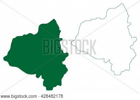 Hanamkonda District (telangana State, Republic Of India) Map Vector Illustration, Scribble Sketch Wa