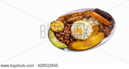 Bandeja Paisa Most Representative Dish Of Colombia And The Insignia Of Antioquia Gastronomy