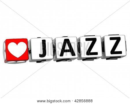 3D kærlighed Jazz knap Klik her blokere tekst