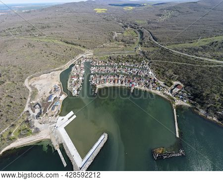 Aerial Panorama Of Chengene Skele - Fishing Village (ribarsko Selishte) Near City Of Burgas, Bulgari