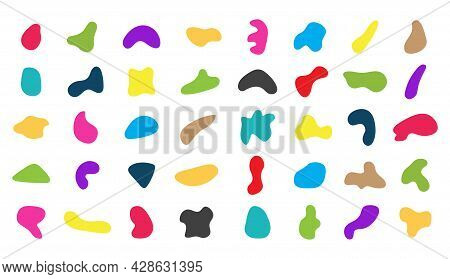 Irregular Organic Shape. Random Amorphous Blob. Splodge Of Fluid. Abstract Form Of Blotch. Basic Asy