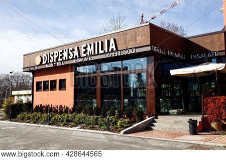 Bologna - Italy - January 30, 2021: Dispensa Emilia Is An Italian Catering Chain Of Tigelle And Trad