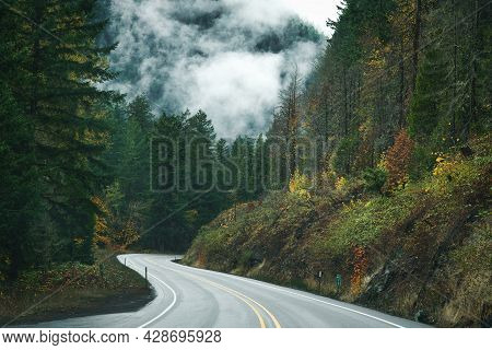 Photo Of The Road 58 On Oregon State At Autumn