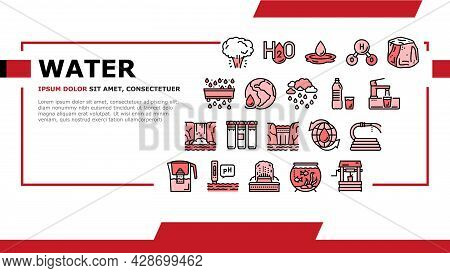 Water Purification Landing Web Page Header Banner Template Vector. Filter And Purifying Equipment, B