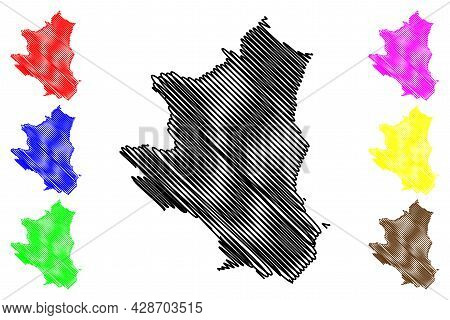 Crotone Province (italy, Italian Republic, Calabria Region) Map Vector Illustration, Scribble Sketch
