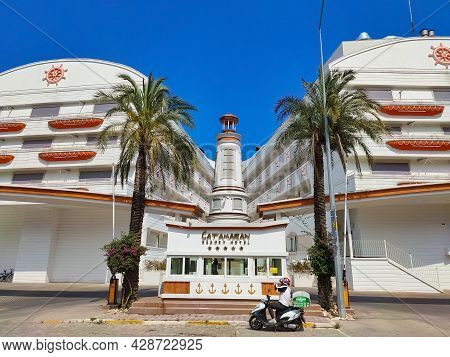 Beldibi, Kemer, Antalya, Turkey - May 11, 2021: Catamaran Resort Hotel 5 Or Resort Village On The Me