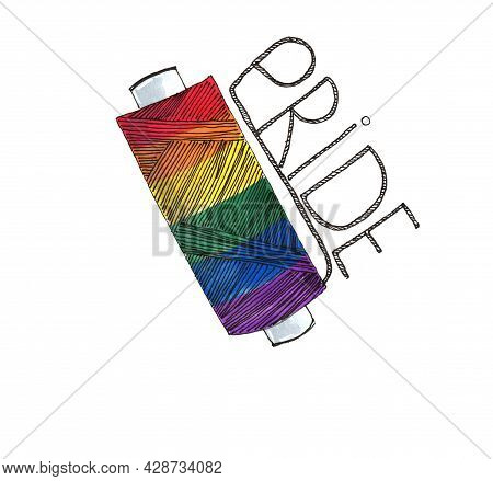 Colors Illustration A Spool Of Thread Lgbt