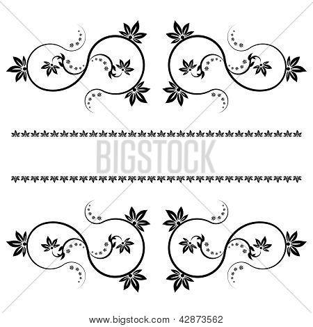 Frame with monograms for design and decorate.