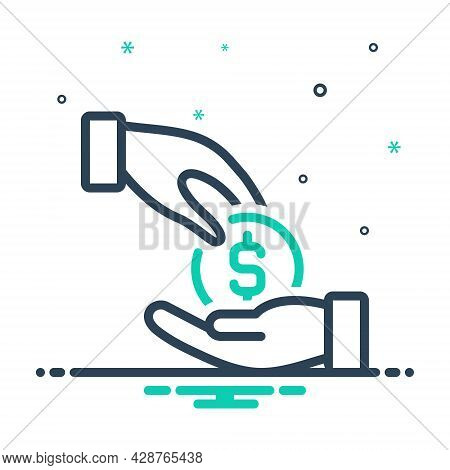 Mix Icon For Give-money Money Riches Piles Currency Mammon Capital Cash Coin Hand Fund Investment Tr